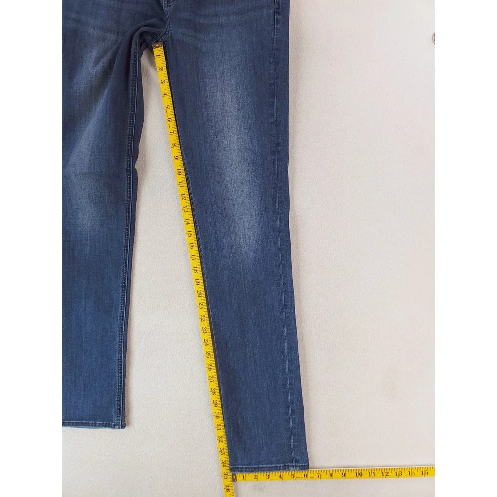 Banana Republic Jeans Mens 32x36 Blue Traveler Slim Tapered Stretch Denim Pants